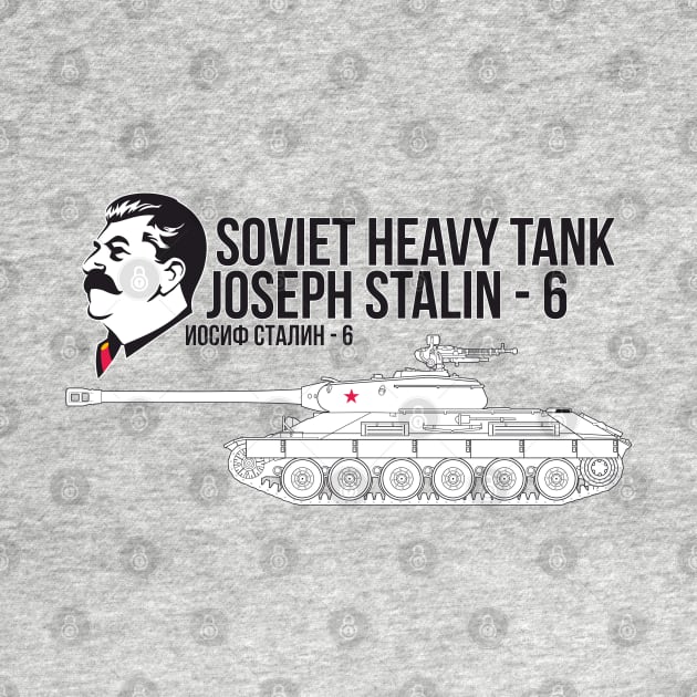 Soviet IS-6 tank and portrait of Stalin by FAawRay